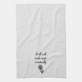 Linge De Cuisine Doodle Daisy et Citation sur Terrazzo (Vertical)