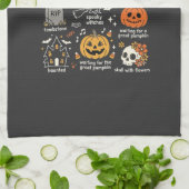 Linge De Cuisine Doodle de Halloween C'est la saison design sorcièr (Plié)