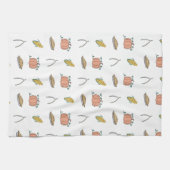 Linge De Cuisine Doodle de récolte d'automne joli Thanksgiving (Horizontal)