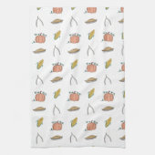 Linge De Cuisine Doodle de récolte d'automne joli Thanksgiving (Vertical)