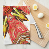 Linge De Cuisine Doodle Floral Art Imprimer (Quart Plié)