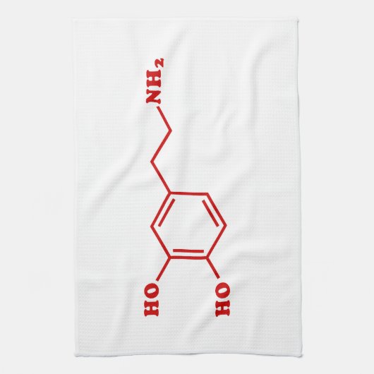 Linge De Cuisine Dopamine formule chimique moléculaire (Vertical)