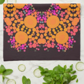 Linge De Cuisine Dot Mandala Fleur orange et rose (Plié)