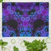 Linge De Cuisine Dot Mandala Flower bleu et violet (Plié)