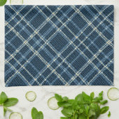 Linge De Cuisine Dotted checkered pattern. Gray-blue. (Plié)