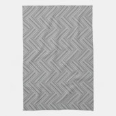 Linge De Cuisine Double blanc de Grey stripes (Vertical)