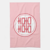 Linge De Cuisine Double Bonheur rose - rond (Vertical)