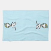 Linge De Cuisine Double Display Stork porte un bébé garçon (Horizontal)