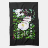 Linge De Cuisine Double Tulipes Psaume 46:10 (Vertical)