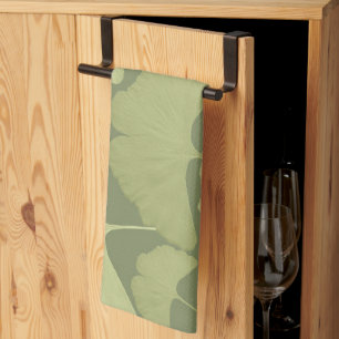 Linge De Cuisine Douce Ginkgo Botanique Rêve Vert 1