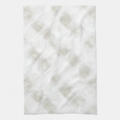 Linge De Cuisine Douche de mariage rayée blanc crème chic (Vertical)