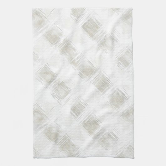 Linge De Cuisine Douche de Mariée Chic Crème Rayures Blanches (Vertical)