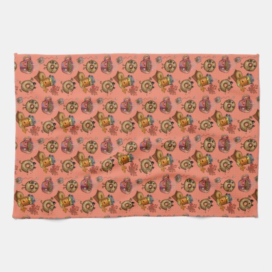 Linge De Cuisine Doughnut et thé (Horizontal)