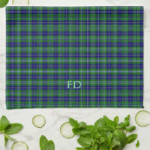 Linge De Cuisine Douglas Official Tartan avec monogramme / nom (Plié)