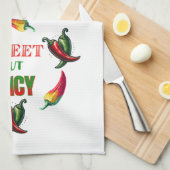 Linge De Cuisine Doux mais épicé, Piments chauds (Quart Plié)