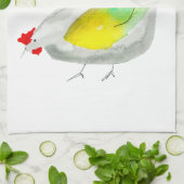 Linge De Cuisine Doux poulets aquarelle art (Plié)