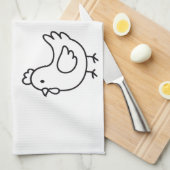 Linge De Cuisine Doux & Simple Contours d'Animaux de Ferme (Quart Plié)