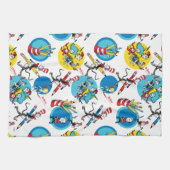 Linge De Cuisine Dr Seuss | Caractères avec Motif de crayons (Horizontal)