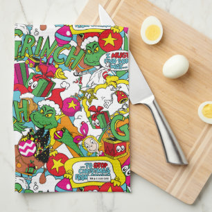 Linge De Cuisine Dr. Seuss Grinch Motif Coloré