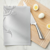 Linge De Cuisine Dragon à l'Est, effet Embossé (Quart Plié)