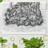 Linge De Cuisine Dragon avec Zombie (Plié)