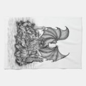 Linge De Cuisine Dragon avec Zombie (Horizontal)