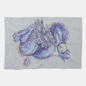 Linge De Cuisine Dragon bleu (Horizontal)