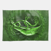 Linge De Cuisine Dragon celtique vert (Horizontal)