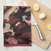 Linge De Cuisine Dragon chinois (Quart Plié)