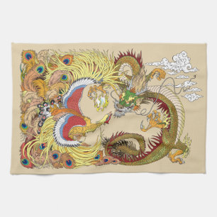 Linge De Cuisine Dragon chinois et phoenix