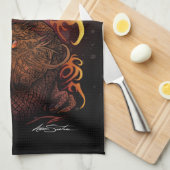 Linge De Cuisine Dragon (conception de signature) (Quart Plié)