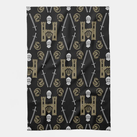 Linge De Cuisine Dragon de Chevalier médiéval anglais (Vertical)