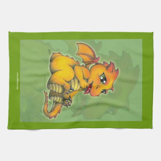 Linge De Cuisine Dragon de Chibi (Horizontal)