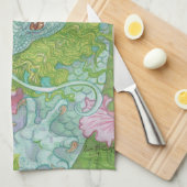 Linge De Cuisine Dragon de nectar (Quart Plié)