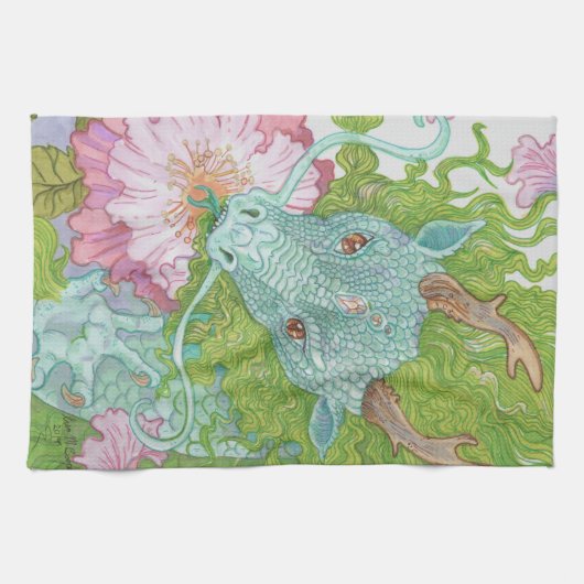 Linge De Cuisine Dragon de nectar (Horizontal)