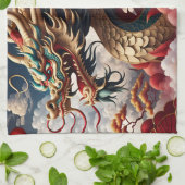 Linge De Cuisine Dragon de Nouvel An Chinois 2024 KitchT04 (Plié)