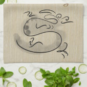 Linge De Cuisine Dragon de Nouvel An Chinois Peinture originale Zod (Plié)