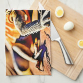 Linge De Cuisine Dragon du désert (Quart Plié)