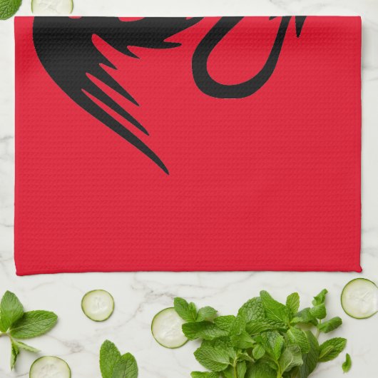 Linge De Cuisine Dragon noir (Plié)