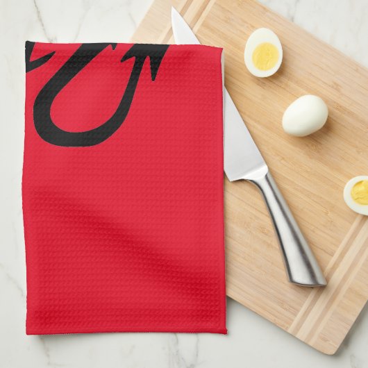 Linge De Cuisine Dragon noir (Quart Plié)