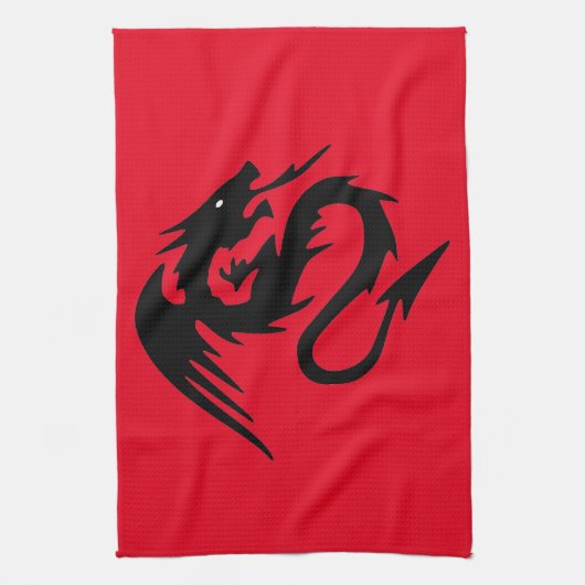 Linge De Cuisine Dragon noir (Vertical)