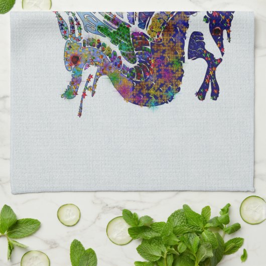 Linge De Cuisine Dragon orné de bijoux (Plié)