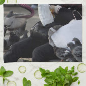 Linge De Cuisine Dragon Rose À Venise Italie (Plié)