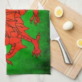 Linge De Cuisine Dragon rouge (Quart Plié)