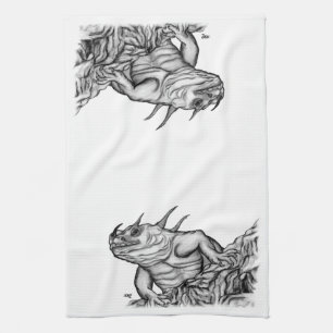 Linge De Cuisine Dragon sur le rocher