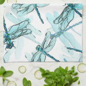 Linge De Cuisine Dragonflies élégantes : Aquarelle (Plié)