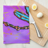 Linge De Cuisine Dragonfly Flit Electrique rose (Quart Plié)