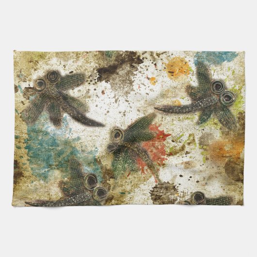 Linge De Cuisine Dragonfly Flit Rustic Splash (Horizontal)