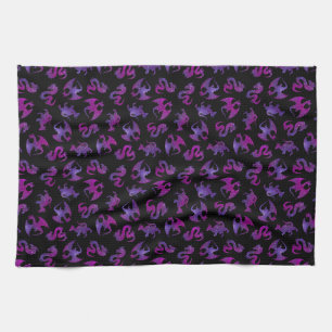 Linge De Cuisine Dragons de l'espace roses et violets