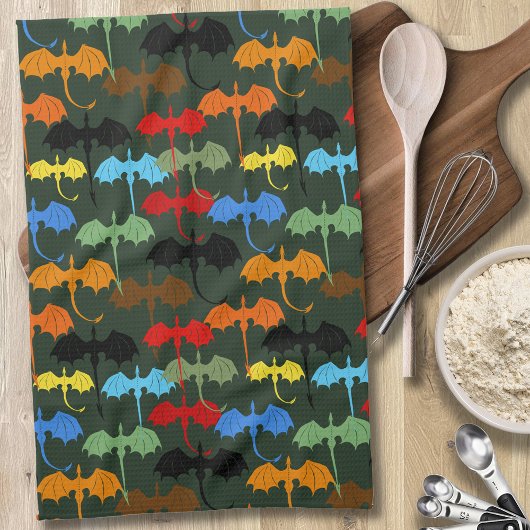 Linge De Cuisine Dragons Green Flight Imaginaire